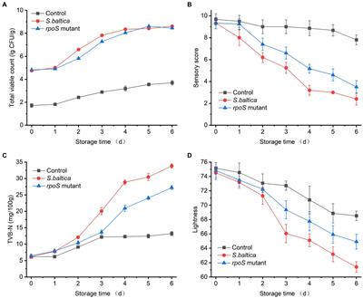 Sigma factor RpoS positively affects the spoilage activity of Shewanella baltica and negatively regulates its adhesion effect